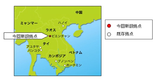 メコン経済圏 NTT Com拠点展開図