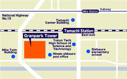 tamachi_map Map of Granpark Tower